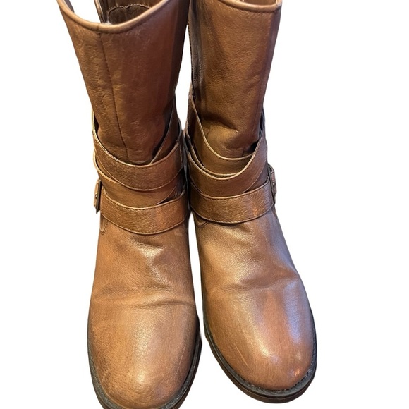 Brown Leather Combat & Moto Boots - Picture 5 of 8